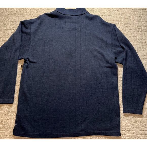 Columbia XCO Men’s XL Blue 1/4 Zip Pullover Sweater Cotton Blend Textured - Picture 6 of 7